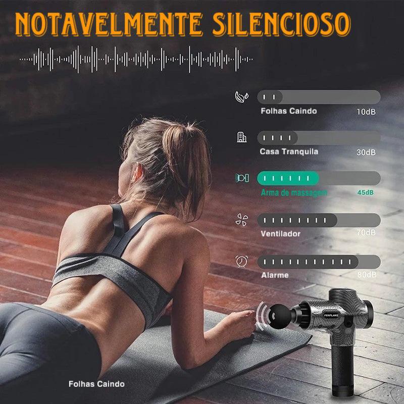 【MuscleEase™】- Massageador Tipo Pistola Elétrico de Alta Frequência!