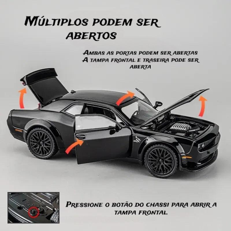 【Hellcat ™】-Sinta a Adrenalina com a Miniatura Dodge Challenger SRT Velozes e Furiosos!