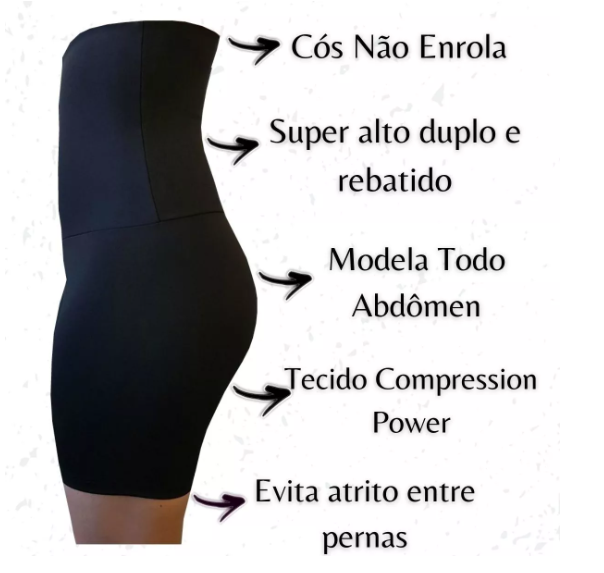 Bermuda Modeladora Feminina【ShapeFit™】: Cintura Alta, Zero Barriga, Máxima Compressão!