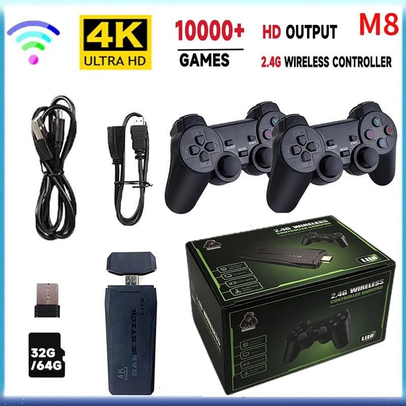 【Console RetroPlay 4K™】- 64GB com 10.000 Jogos e 2 Controles Sem Fio