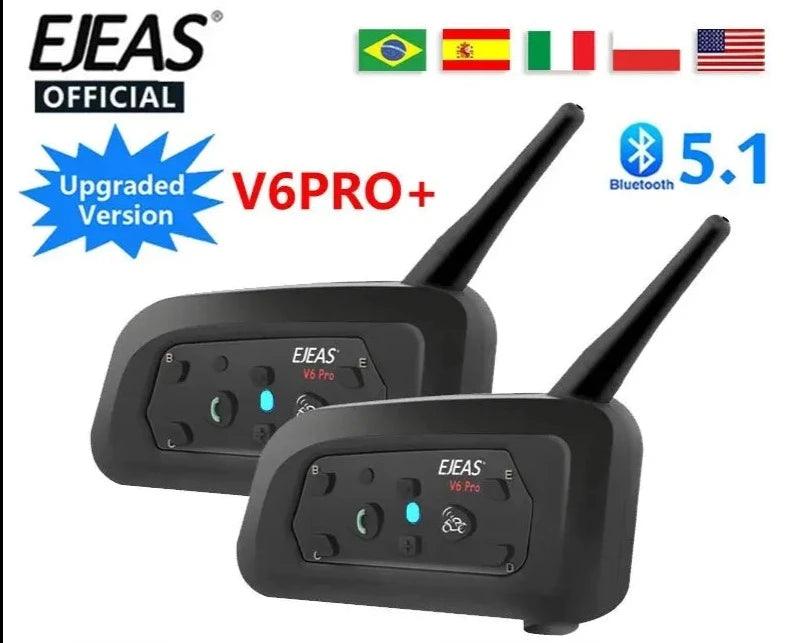 【EJEAS V6 PRO™】: Comunicação Perfeita e Confiável para Suas Aventuras de Moto!