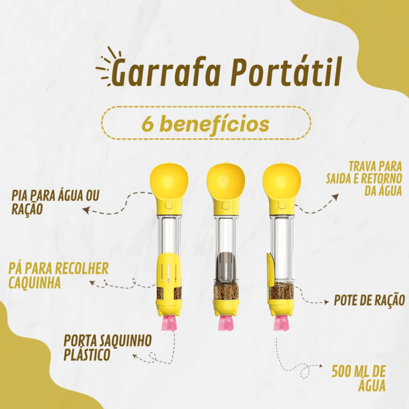 Garrafa Pet 3 em 1: A revolução dos Passeios Com Seu Pet【LuxoPet ™】